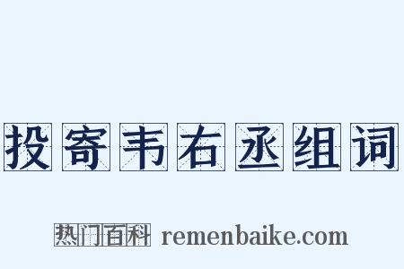 投寄韦右丞组词是什么意思的图片